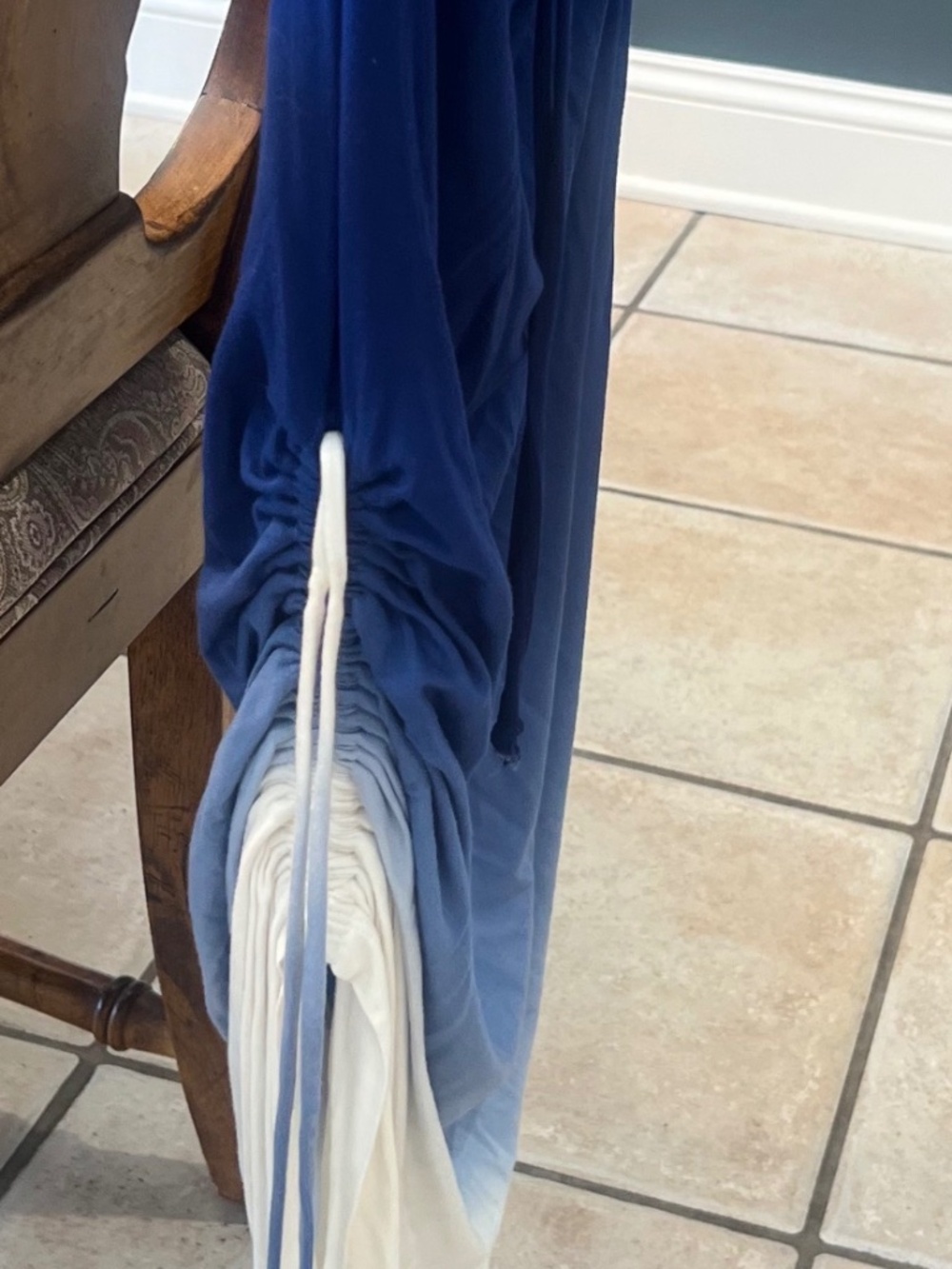 Strapless dress (ombré blue and white)